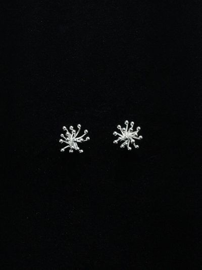 NORMALLEE Sterling Silver Floral Bloom Earrings