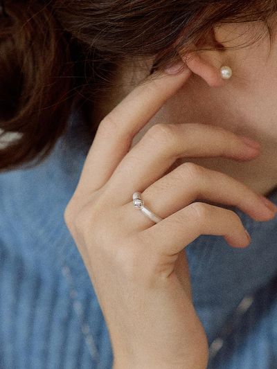 NORMALLEE Sterling Silver Matt Circle Ring [Silver]