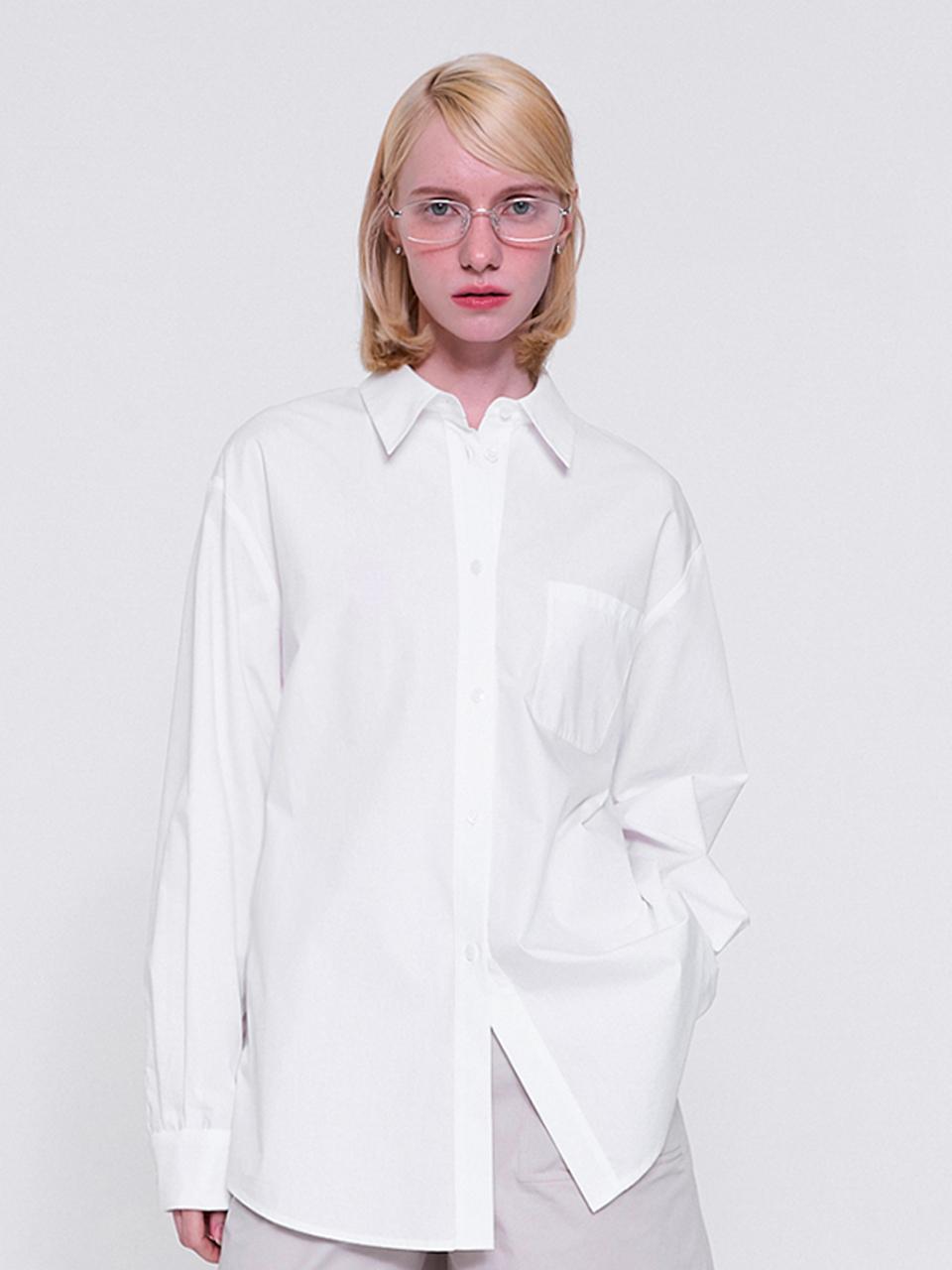 normniq normniq Over Sized Poplin White Shirt