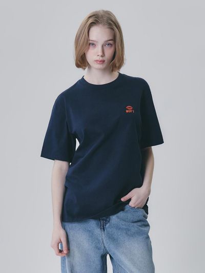 NOT ONLY FOR TODAY NOFT Number Ball Embroidered Short Sleeve T-shirt [Navy]