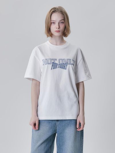 NOT ONLY FOR TODAY Polygon Logo Short Sleeve T-shirt [WHITE]