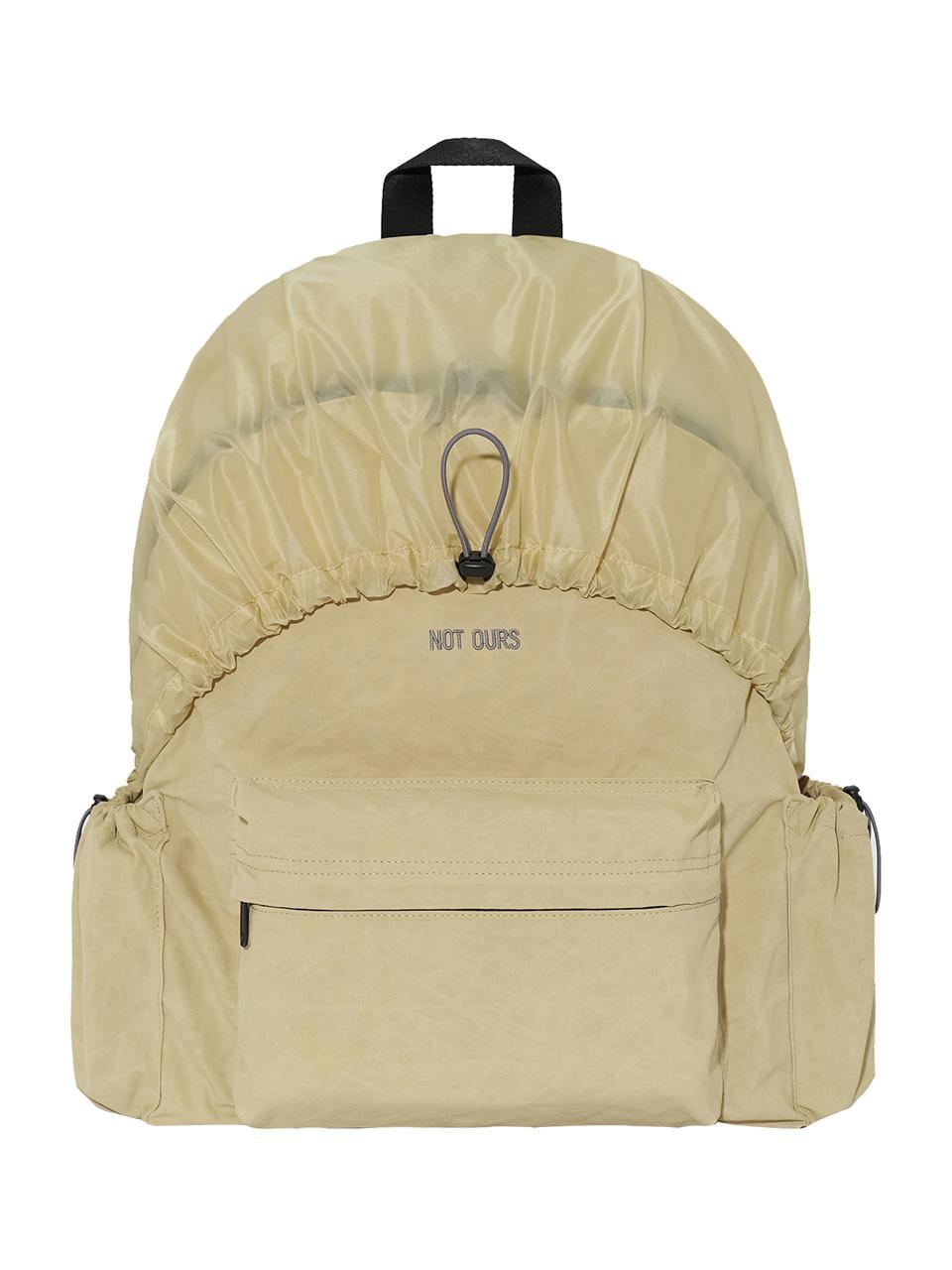 NOT OURS Recycled nylon hoodie backpack [Beige]