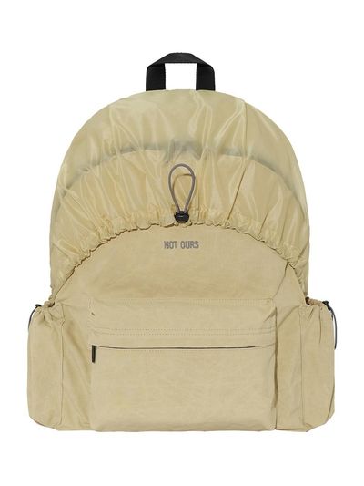 NOT OURS Recycled nylon hoodie backpack [Beige]