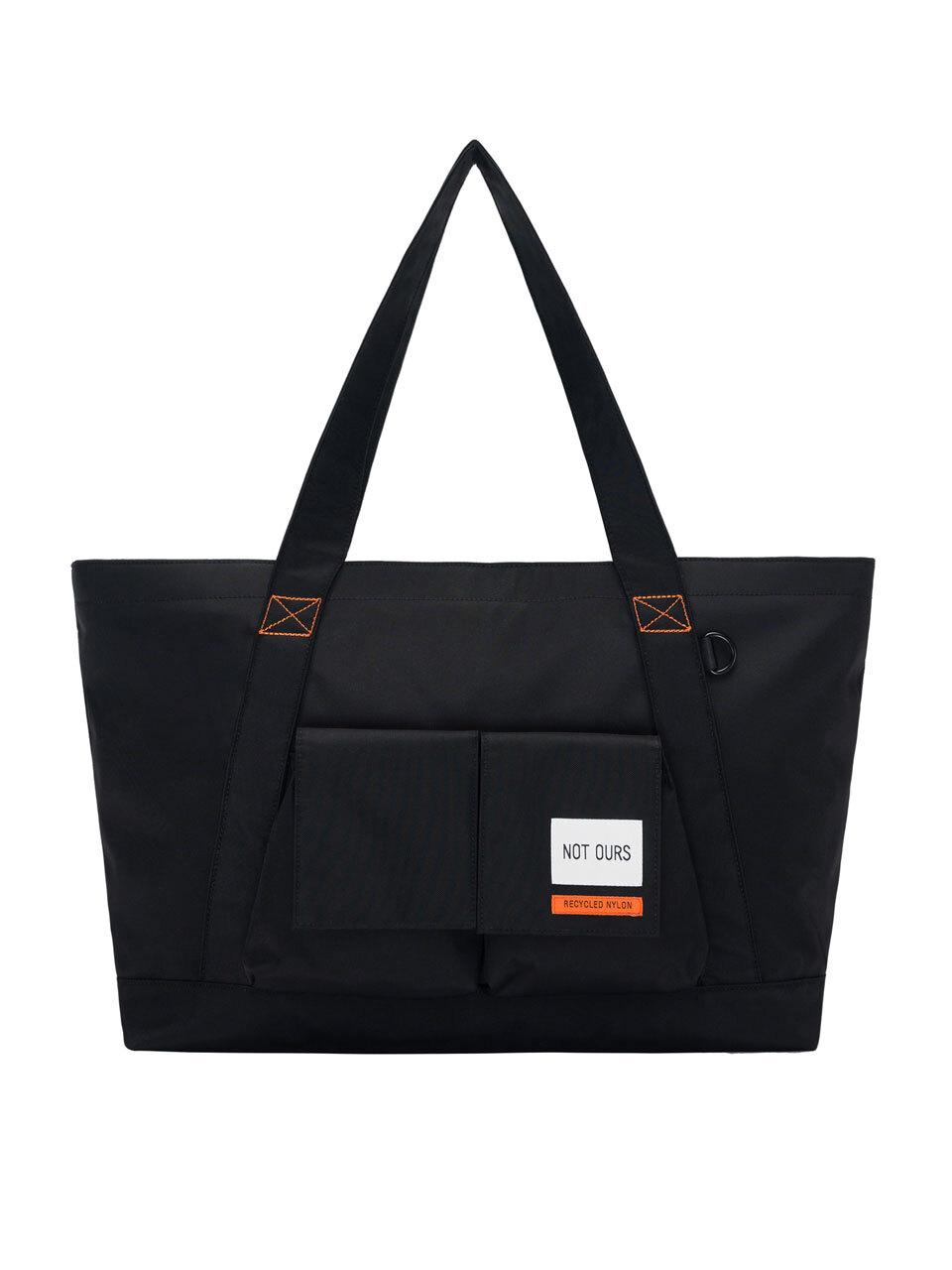 NOT OURS Recycled Nylon Utility Big Tote Bag [Black]