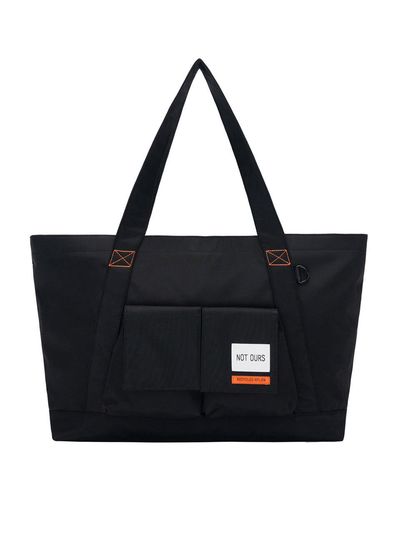 NOT OURS Recycled Nylon Utility Big Tote Bag [Black]