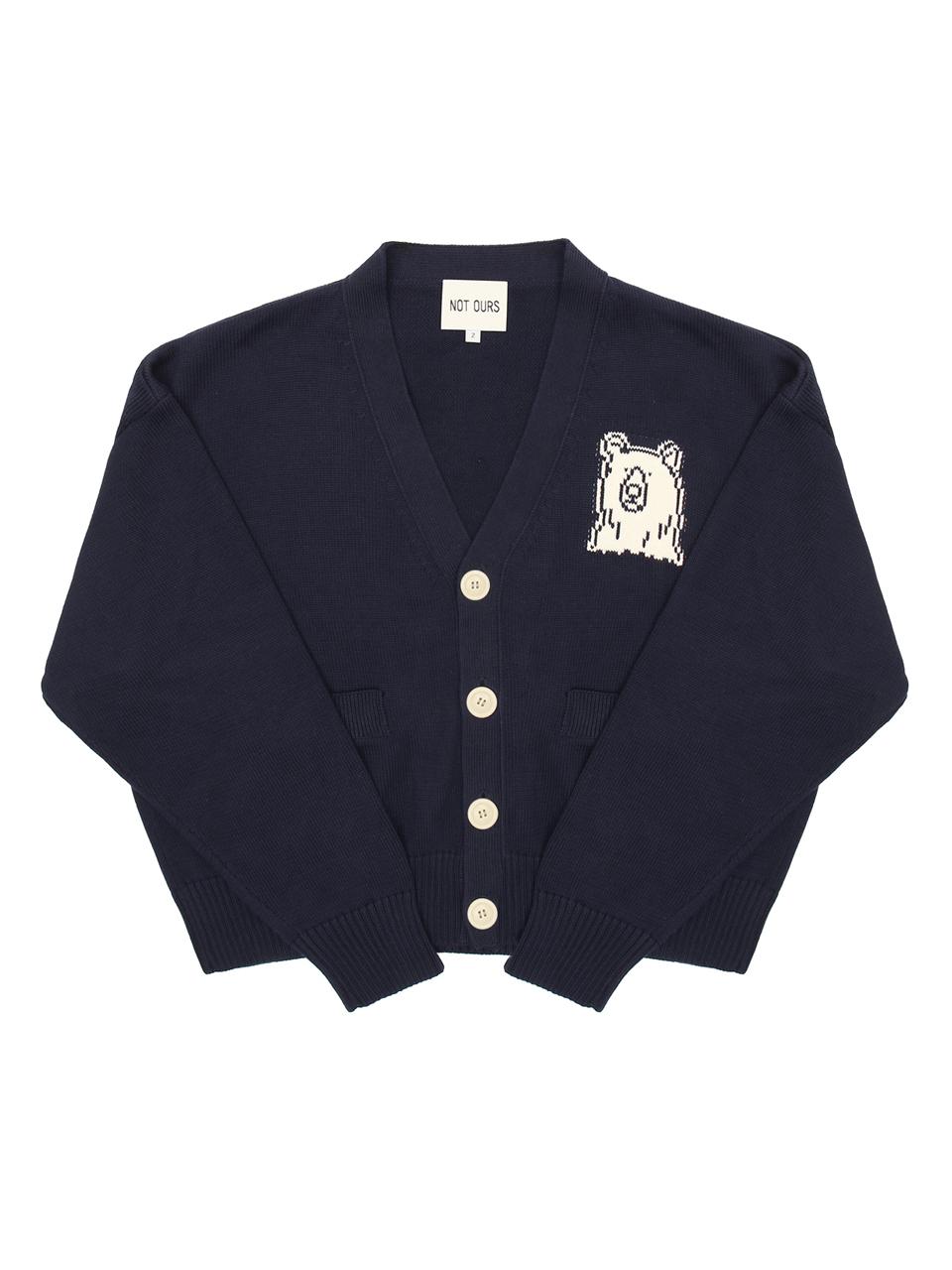 NOT OURS Supima Cotton Knit Cardigan [Navy]