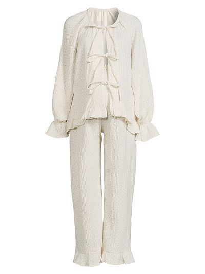 Nothing Fits But Women's Cozy Tie Muslin Lounge Set