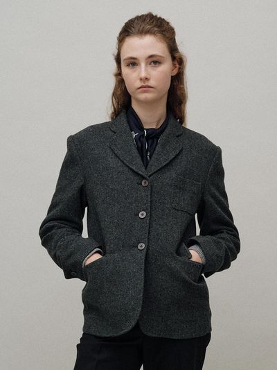 NOTHING WRITTEN Bioni Wool Jacket (Dark Gray)