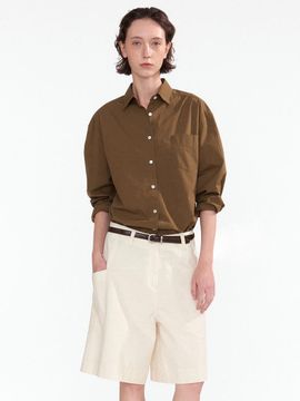 NOTHING WRITTEN Corduroy Wide Leg Low Waist Pants [Beige]