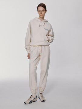 NOTHING WRITTEN Cotton Fleece Loose Fit Jogger Pants [Beige]