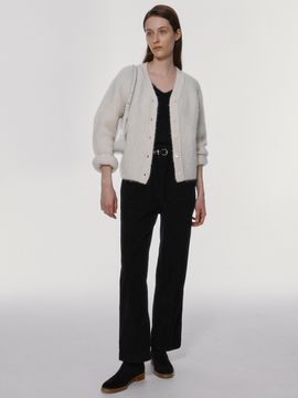 NOTHING WRITTEN Double Folded Corduroy Pants - Black