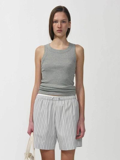 NOTHING WRITTEN Elodie Cotton Tank Top [Gray]