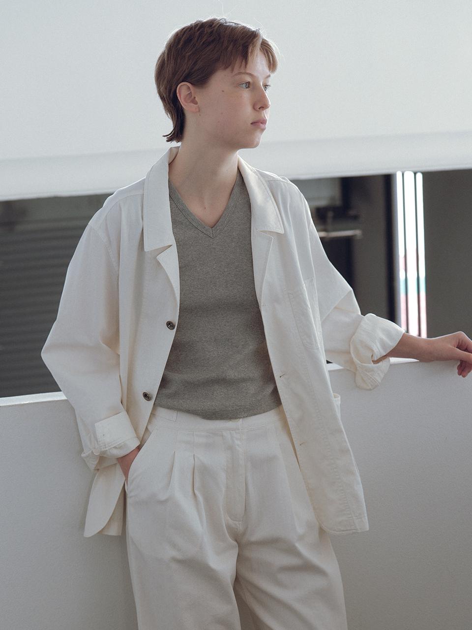 NOTHING WRITTEN French Work Jacket [Beige]