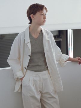 NOTHING WRITTEN French Work Jacket [Beige]