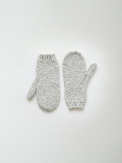 NOTHING WRITTEN Knit Mittens_Ash Gray