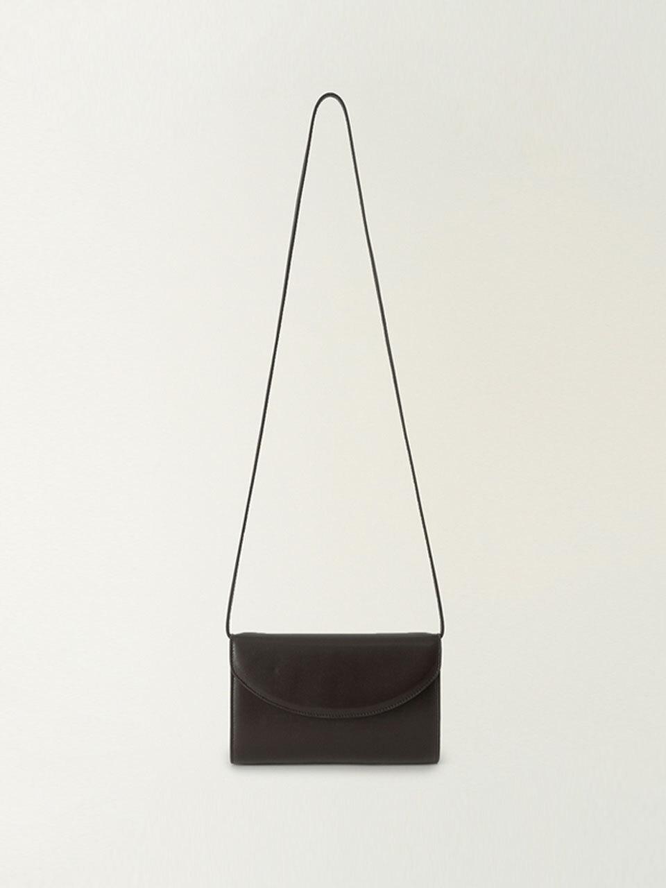 NOTHING WRITTEN Lambskin Envelope Mini Bag [Dark Brown]