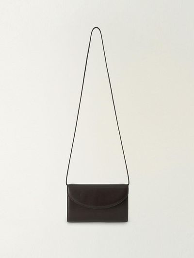 NOTHING WRITTEN Lambskin Envelope Mini Bag [Dark Brown]