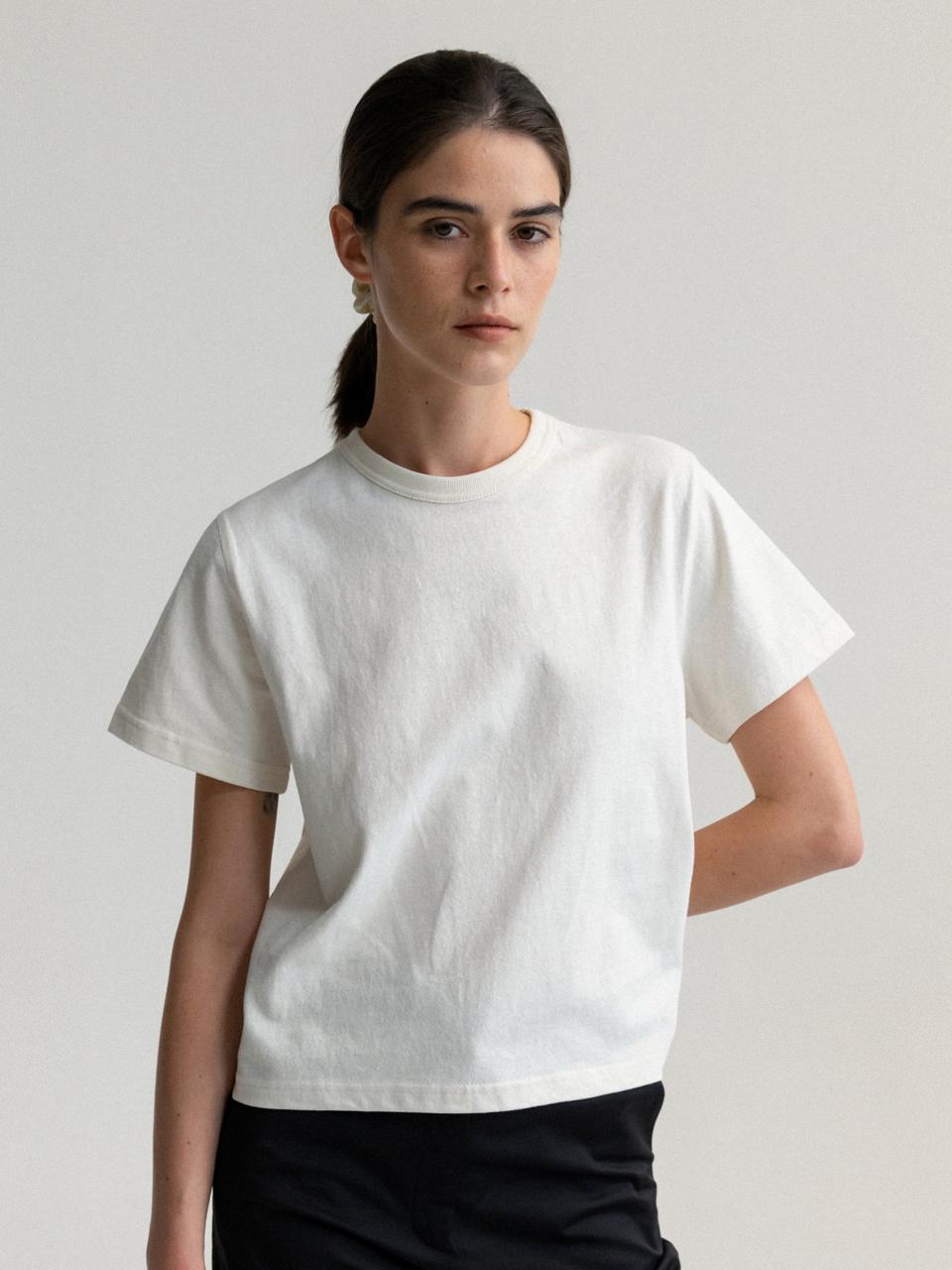 NOTHING WRITTEN Mori Cotton T-shirt - Natural