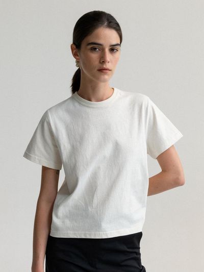 NOTHING WRITTEN Mori Cotton T-shirt - Natural