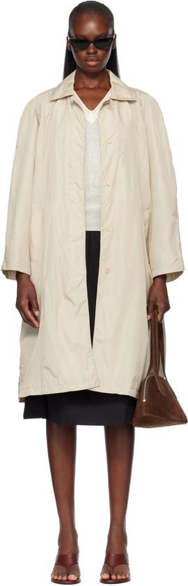 Nothing Written Nothing Written Beige Urban Nylon Trench Coat