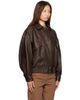Nothing Written Nothing Written Brown Lambskin Bomber Jacket - 2