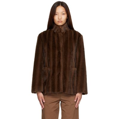 Nothing Written Nothing Written Brown Misha Faux Fur Jacket