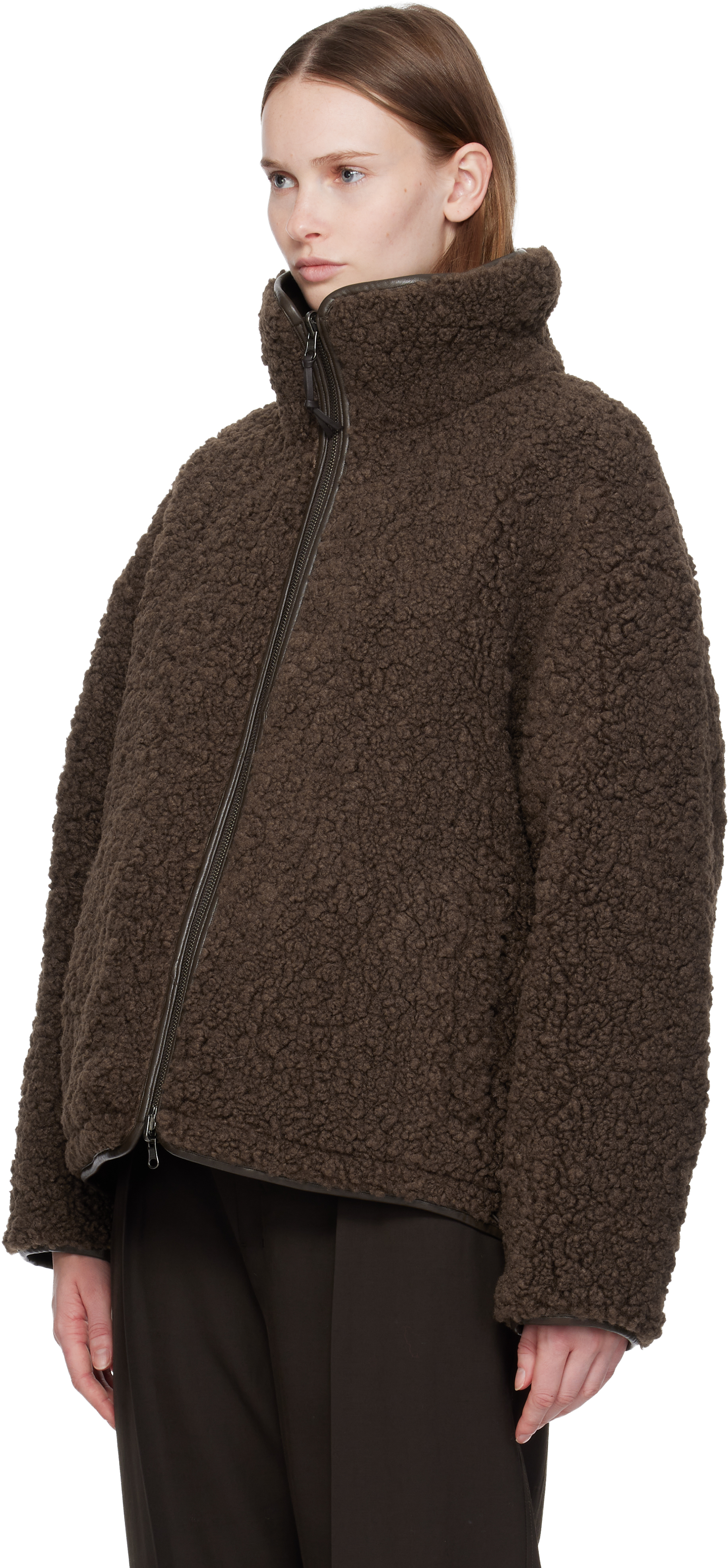 Nothing Written - Brown Pooh Reversible Faux-Shearling Jacket