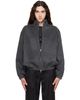 Nothing Written Nothing Written Gray Plaza Zip Blouson Jacket - 1
