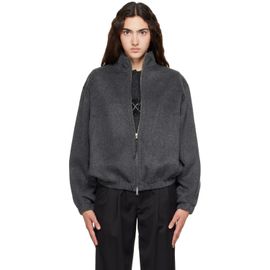 Nothing Written Nothing Written Gray Plaza Zip Blouson Jacket