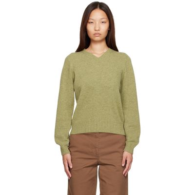 Nothing Written Nothing Written Green Marsh V-Neck Pullover Sweater