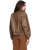 Nothing Written Nothing Written Khaki Roche Leather Bomber Jacket - 3