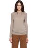 Nothing Written Nothing Written Taupe Aima Wool Long Sleeve T-Shirt - 1