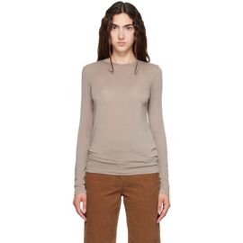 Nothing Written Nothing Written Taupe Aima Wool Long Sleeve T-Shirt