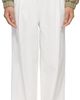 Nothing Written Nothing Written White Lazy Cotton Drawstring Lounge Pants - 1