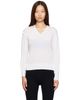 Nothing Written Nothing Written White Sane V-neck Sweater - 1