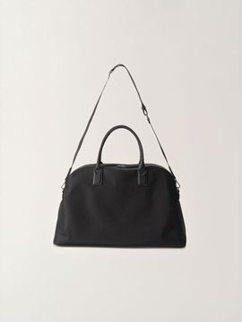 NOTHING WRITTEN Nylon Boston Shoulder Bag [Black]