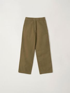 NOTHING WRITTEN Paan Cotton Work Pants (Khaki)