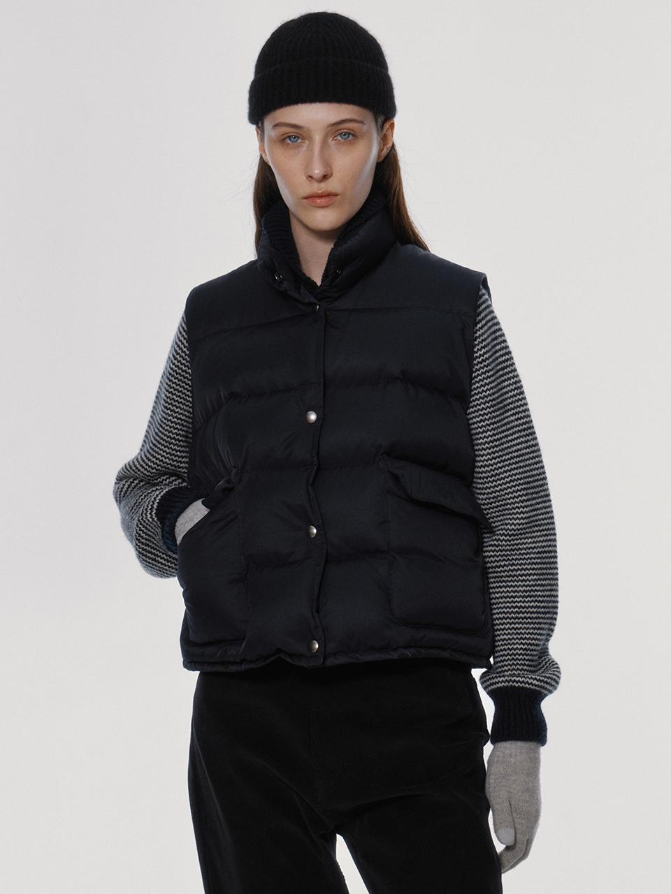 NOTHING WRITTEN Premium Down Filled Puffer Vest [Dark Navy]