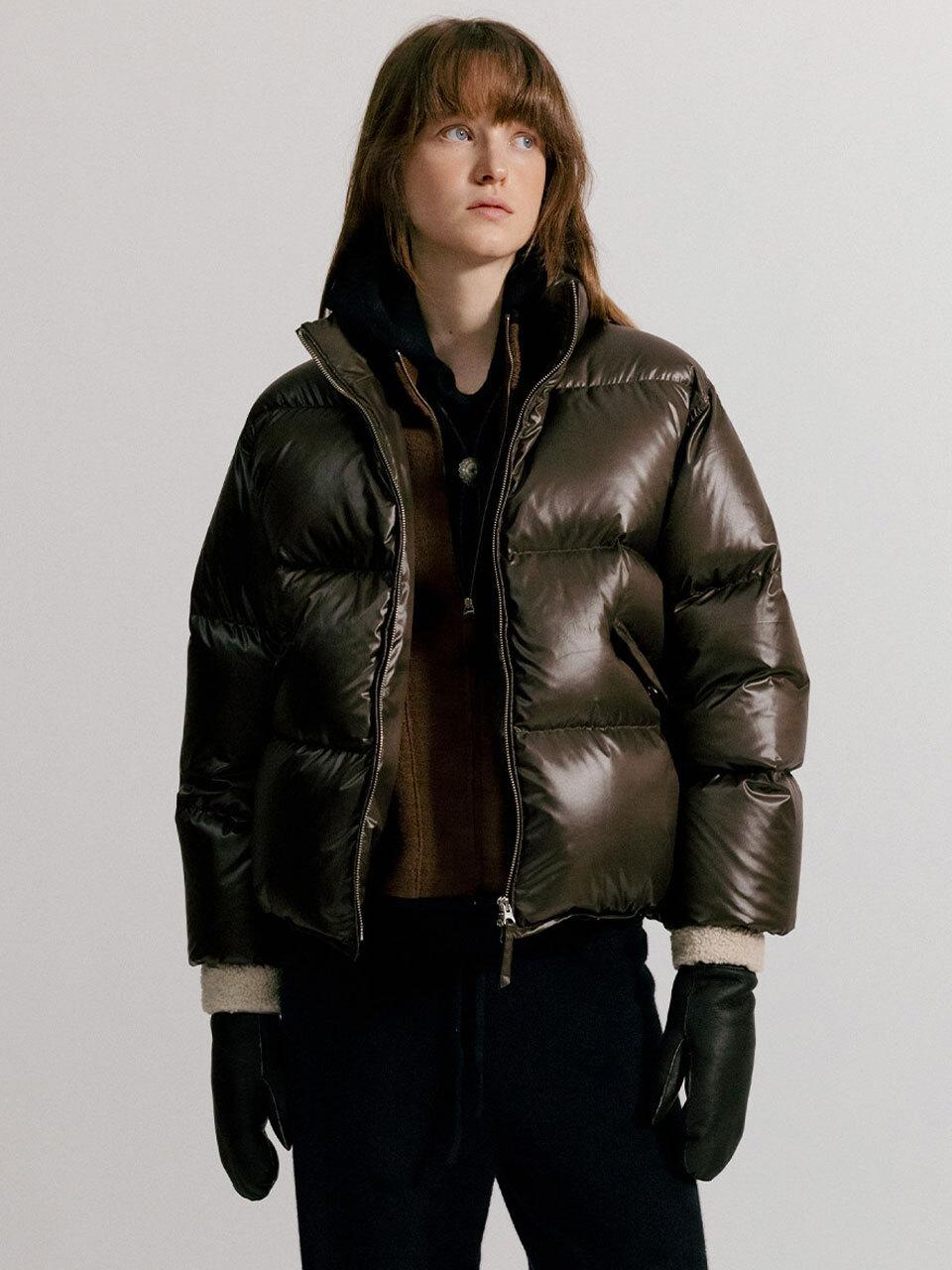 NOTHING WRITTEN Premium Down Voluminous Puffer Jacket [Vintage Brown]