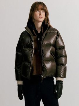 NOTHING WRITTEN Premium Down Voluminous Puffer Jacket [Vintage Brown]