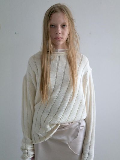 NOTHINGEVERYTHING (2nd Reorder) OVERSIZED TAPE YARN SWEATER