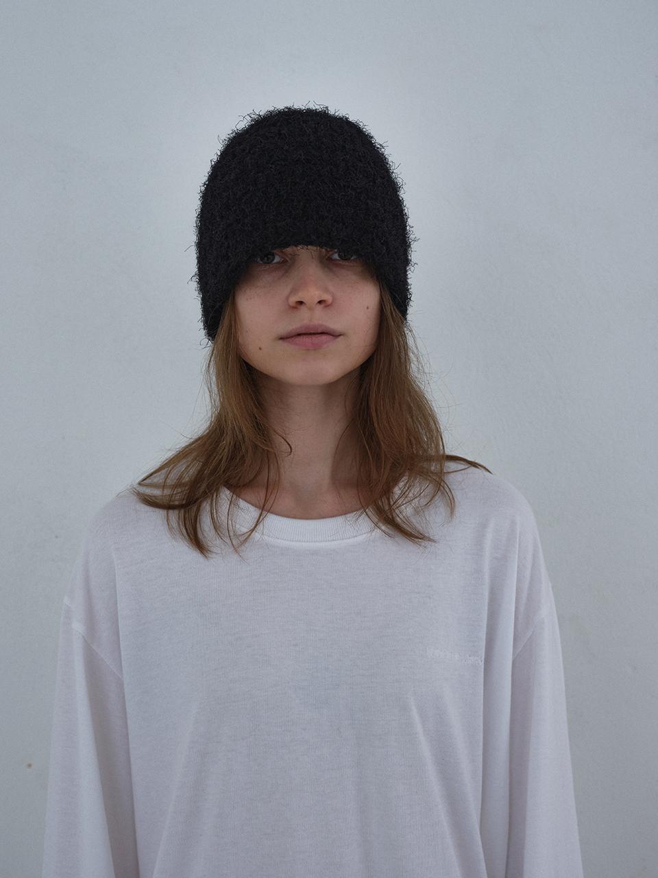 NOTHINGEVERYTHING HAIRY BEANIE IN BLACK