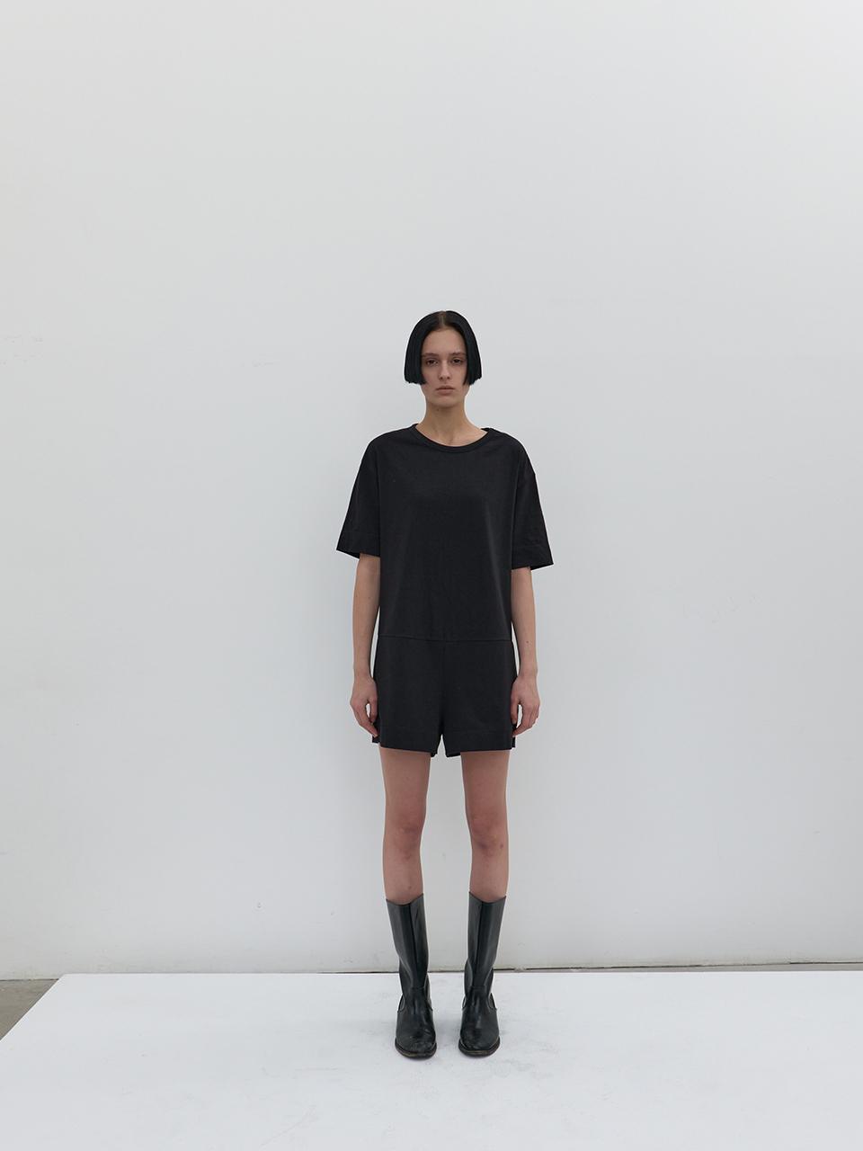 NOTHINGEVERYTHING MINIMAL COTTON BODYSUIT [BLACK]