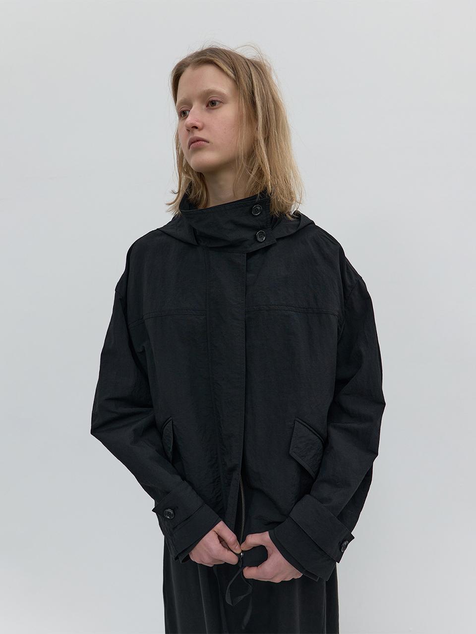 NOTHINGEVERYTHING Refined Hooded Anorak Blazer [Black]