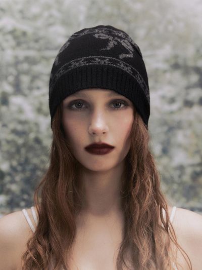 NOTKNOWING Ribbon JQD Beanie_Black