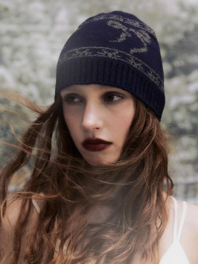 NOTKNOWING Ribbon JQD Beanie_Navy