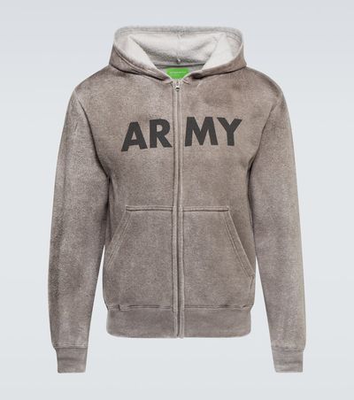 NotSoNormal NotSoNormal Army cotton jersey hoodie