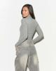 Noughts & Kisses Noughts & Kisses belt detail seam front straight leg jeans in gray acid wash-Blue - 4