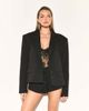 Noughts & Kisses Noughts & Kisses boxy shoulder pads pocket front blazer in black - part of a set - 2