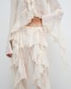 Noughts & Kisses Noughts & Kisses chiffon extreme ruffle detailing wide leg pants in cream - part of a set-Neutral - 3